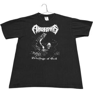 Vintage Amorphis Privilege Of Evil Concert Band Shirt Metal Rock Gollum Lotr y2k